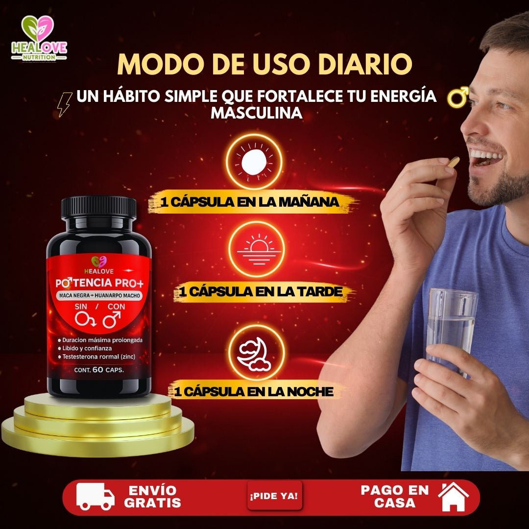 POTENCIA PRO MÁS ( CON MACA NEGRA + HUANARCO MACHO)