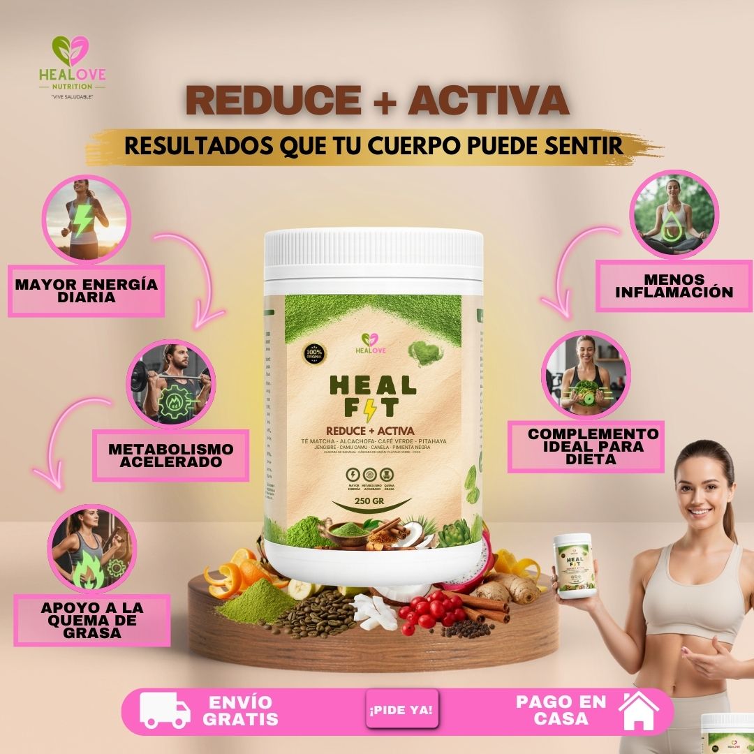 HEAL FIT (TÉ MATCHA QUE REDUCE  Y ACTIVA)