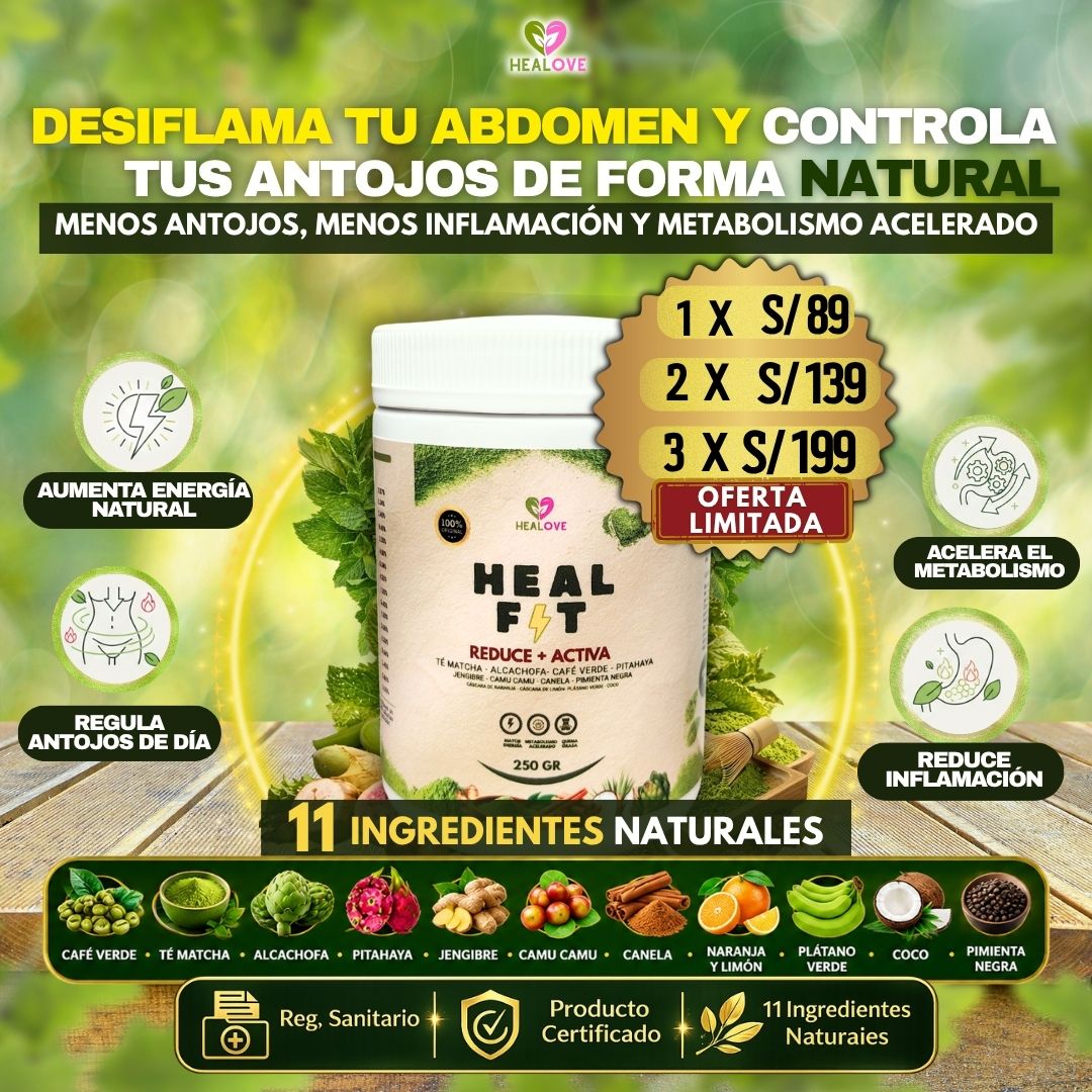 HEAL FIT (TÉ MATCHA QUE REDUCE  Y ACTIVA)