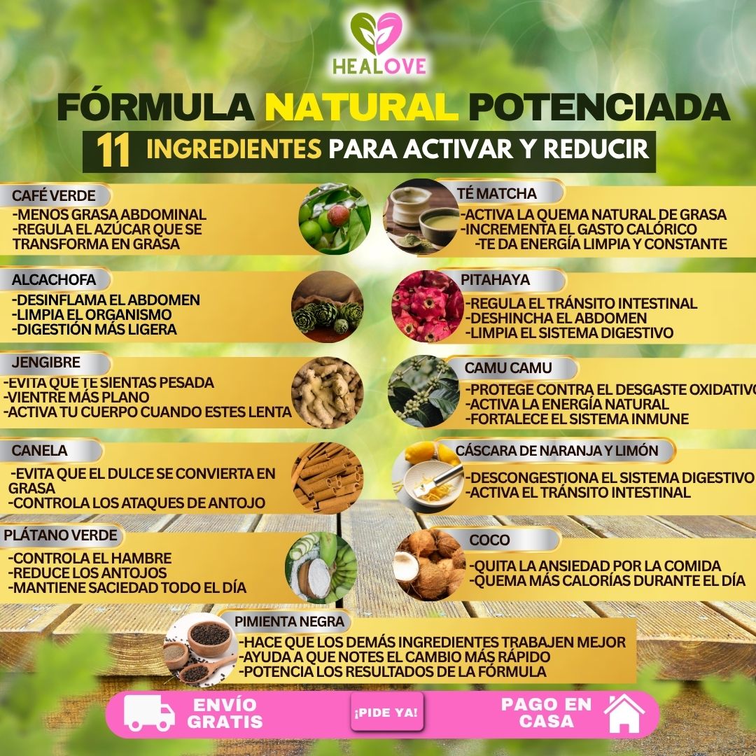 HEAL FIT (TÉ MATCHA QUE REDUCE  Y ACTIVA)