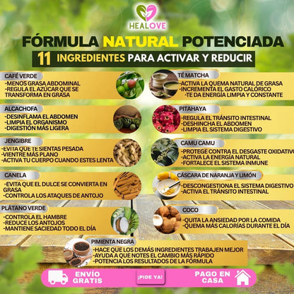 HEAL FIT (TÉ MATCHA QUE REDUCE  Y ACTIVA)