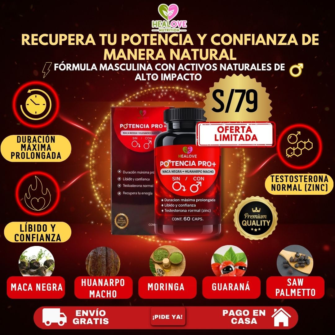 POTENCIA PRO MÁS ( CON MACA NEGRA + HUANARCO MACHO)