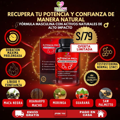 POTENCIA PRO MÁS ( CON MACA NEGRA + HUANARCO MACHO)