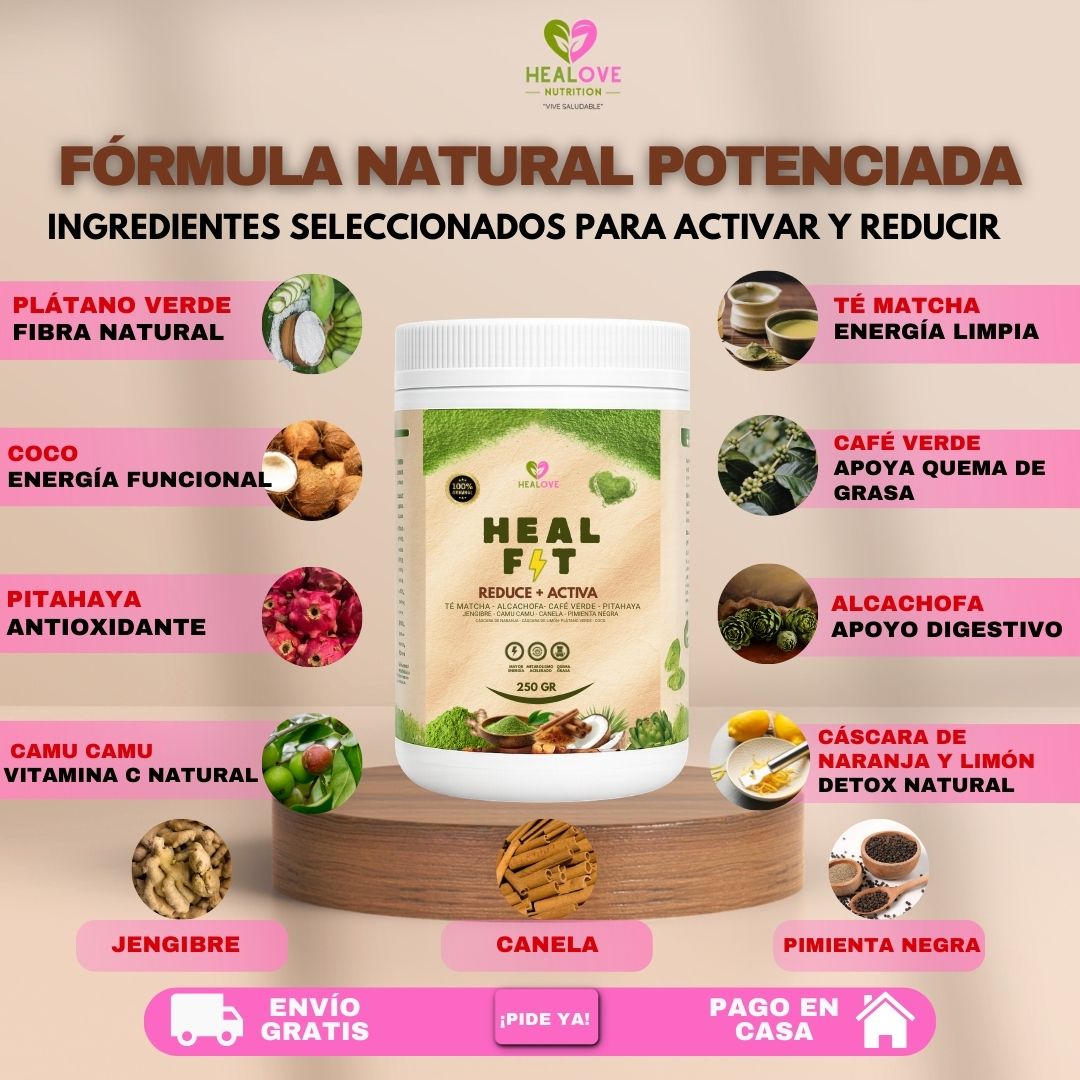 HEAL FIT (TÉ MATCHA QUE REDUCE  Y ACTIVA)